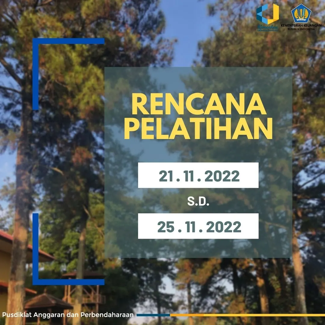 Rencana Pelatihan 21 s.d. 25 November 2022