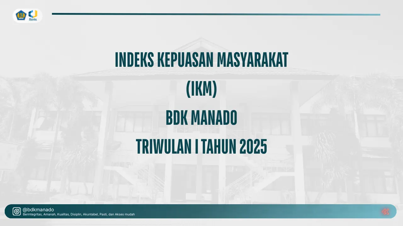 Terima Kasih, Sobat Kawanua! Inilah Hasil Survei Kepuasan Layanan BDK Manado Periode Januari – Maret 2025