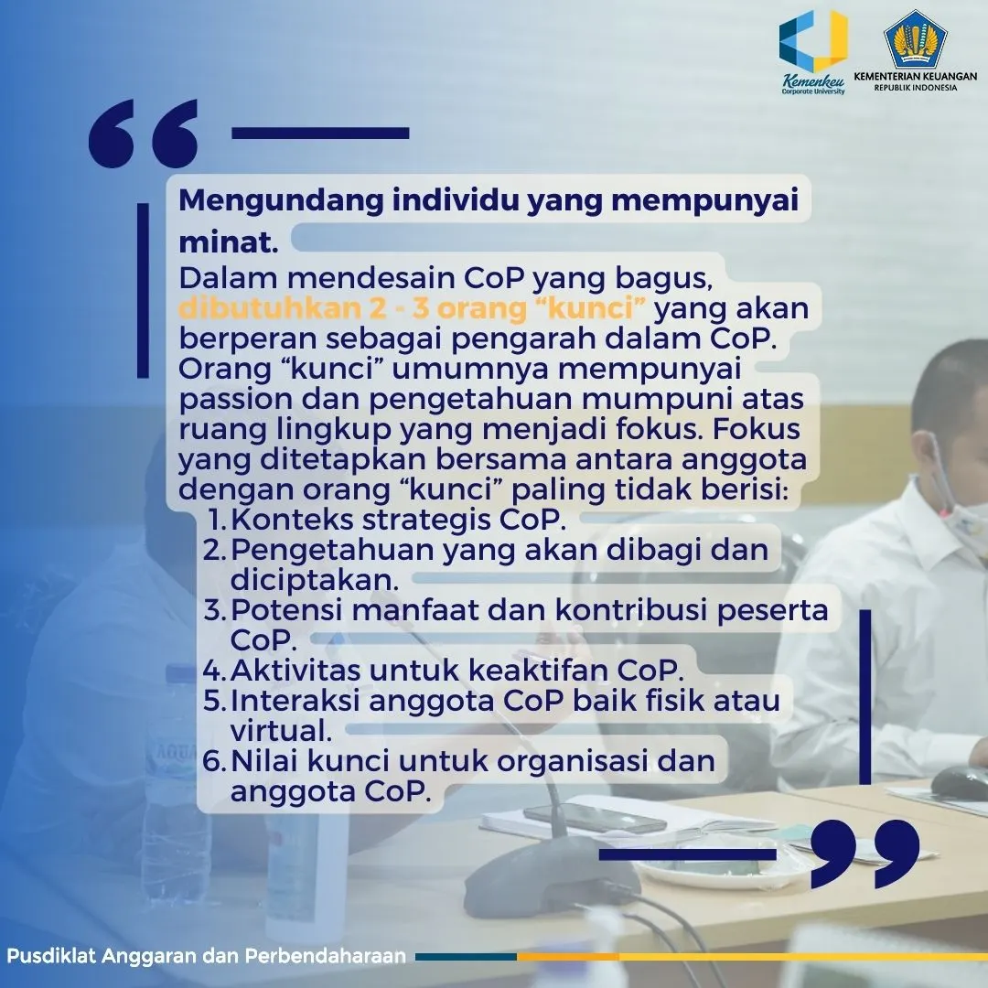 Langkah-langkah Menciptakan CoP