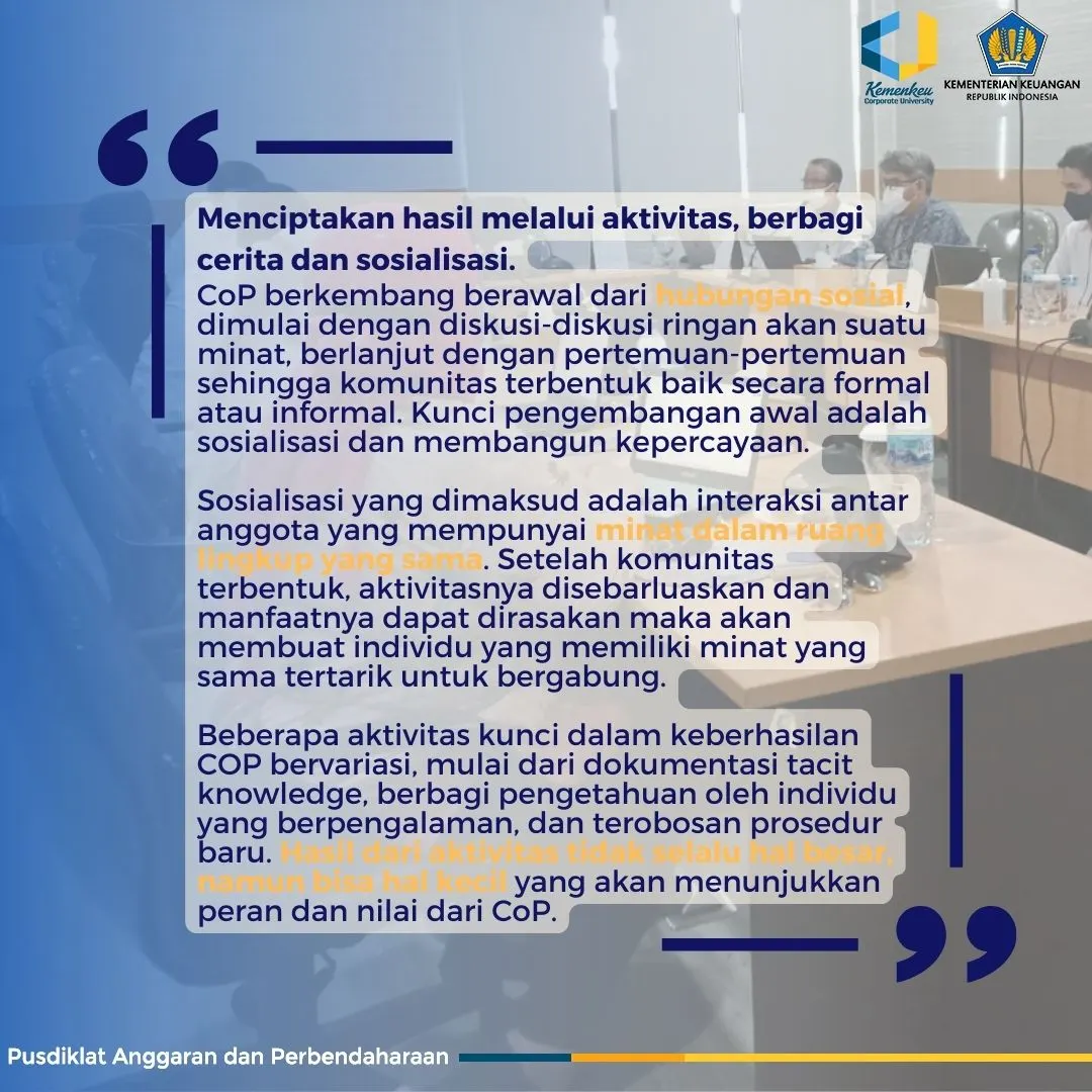 Langkah-langkah Menciptakan CoP