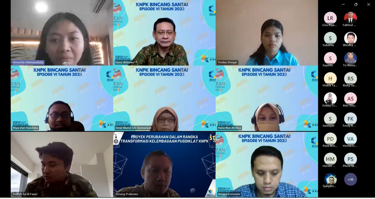 Pusdiklat KNPK menyelenggarakan KNPK Bincang Santai (KNPK BiSa) Episode 6 "KNPK dari sudut pandang Magangers"