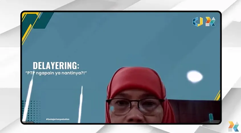 Pusdiklat KNPK menyelenggarakan Webinar dengan Judul "DELAYERING: PTP Ngapain ya Nantinya?!"
