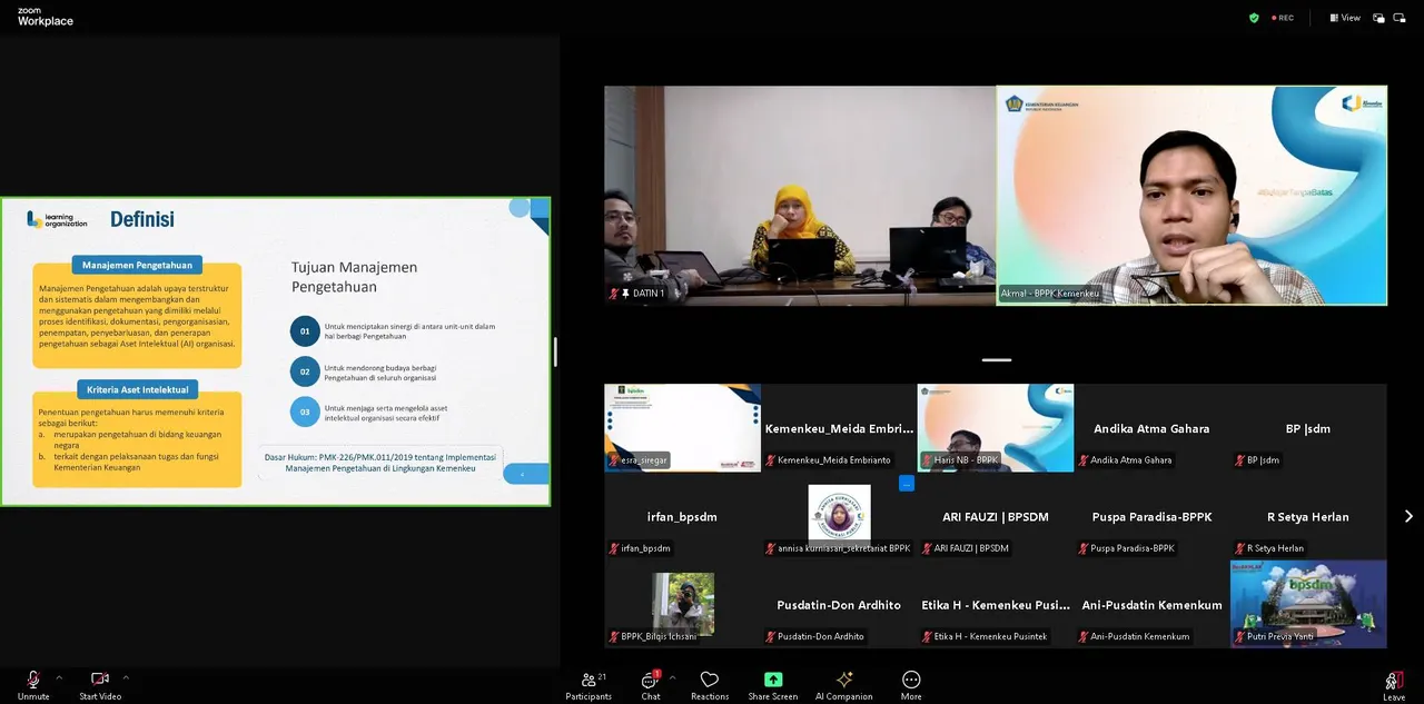 BPPK Terima Kunjungan Studi Banding Knowledge Management System oleh Pusdatin Kemenkum