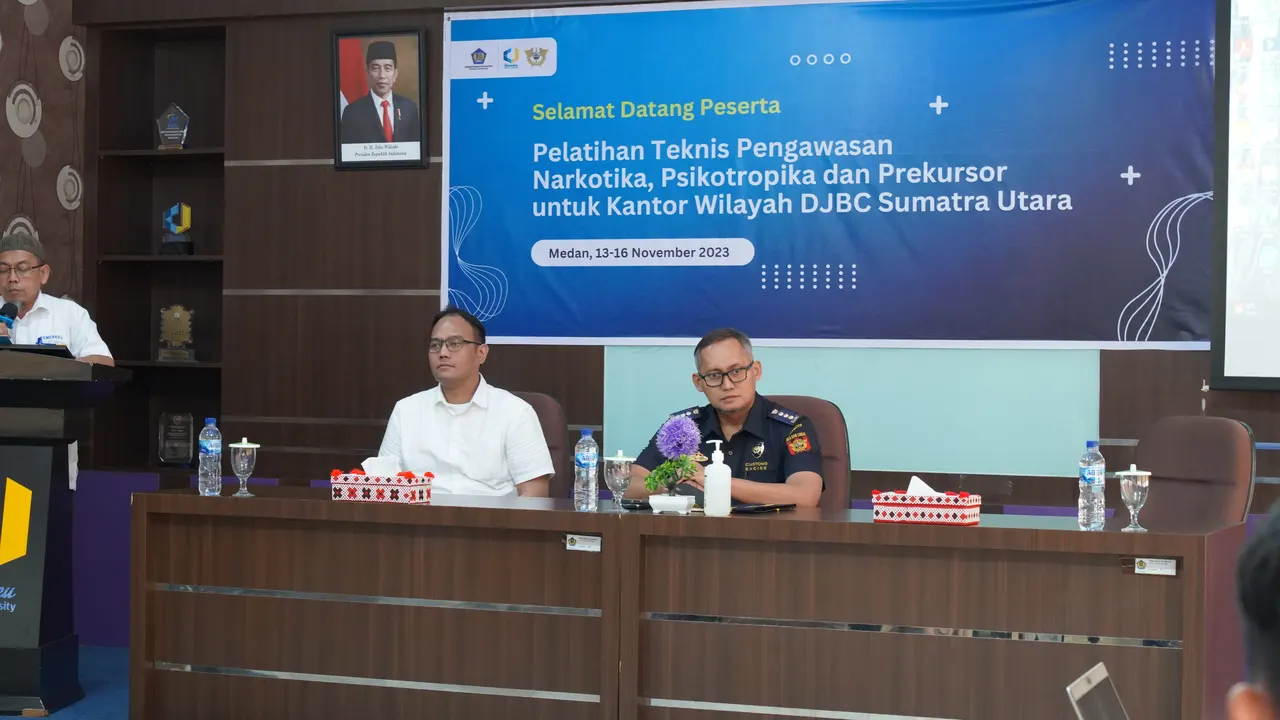 Pembukaan Pelatihan Teknis Pengawasan Narkotika, Psikotropika dan Prekursor untuk Kantor Wilayah DJBC Sumatra Utara