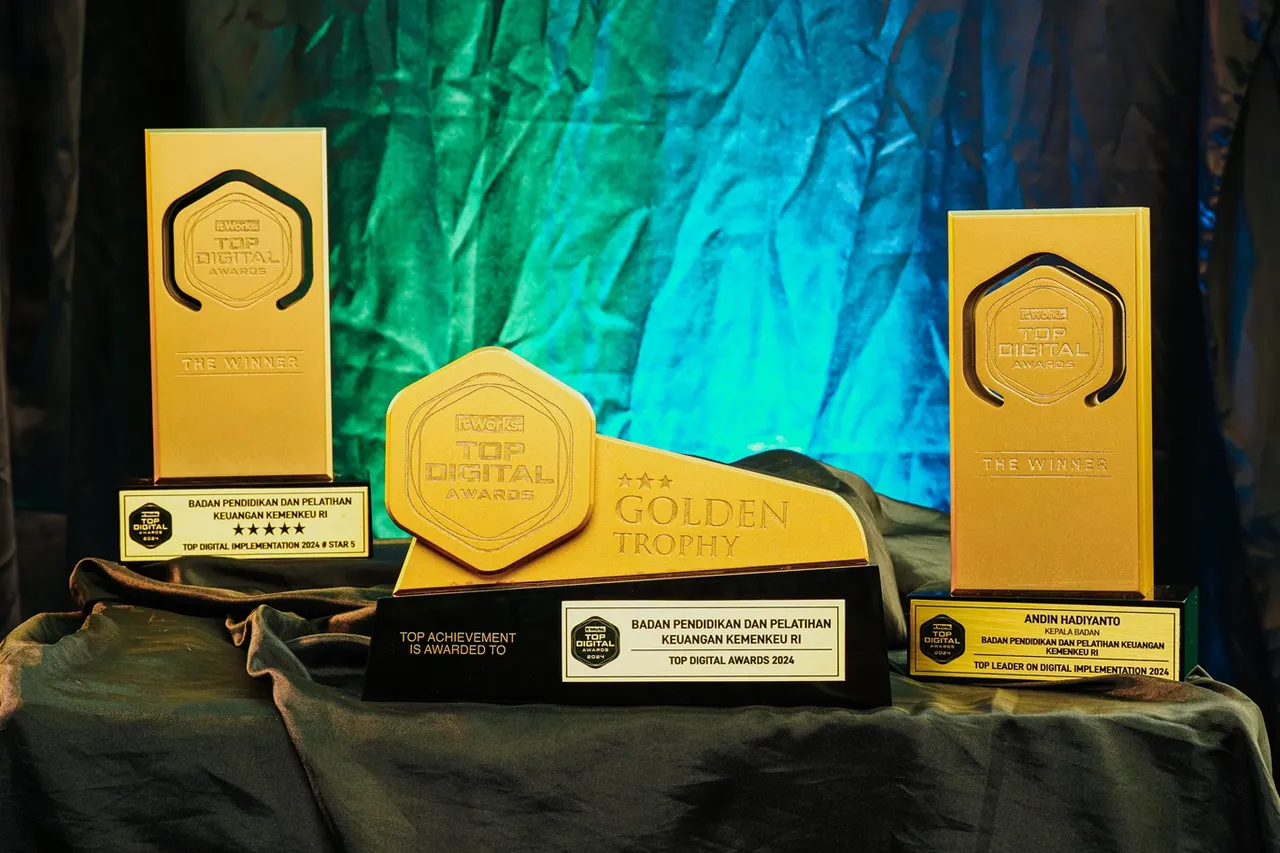 Pertama Kalinya, BPPK Raih Golden Trophy  IT Works Top Digital Awards 2024