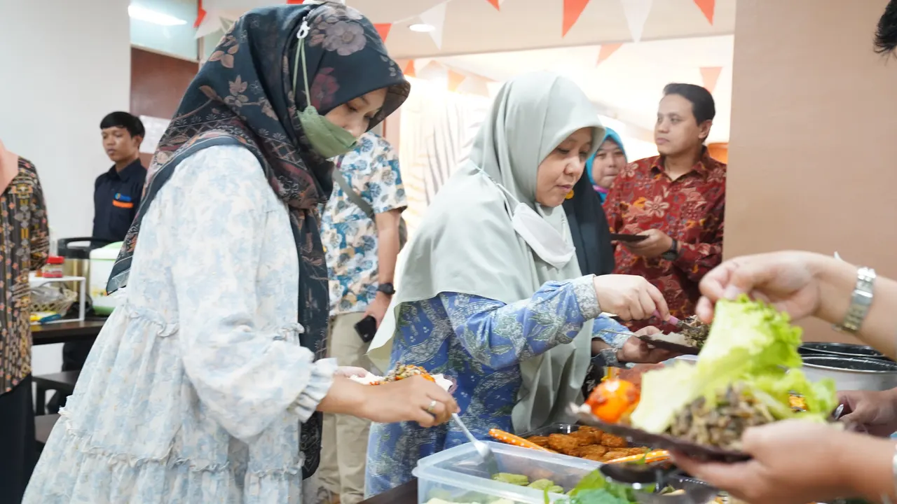 Pusdiklat KNPK Mengadakan Potluck Seru KNPK dan Penyambutan Pegawai yang Mutasi Masuk