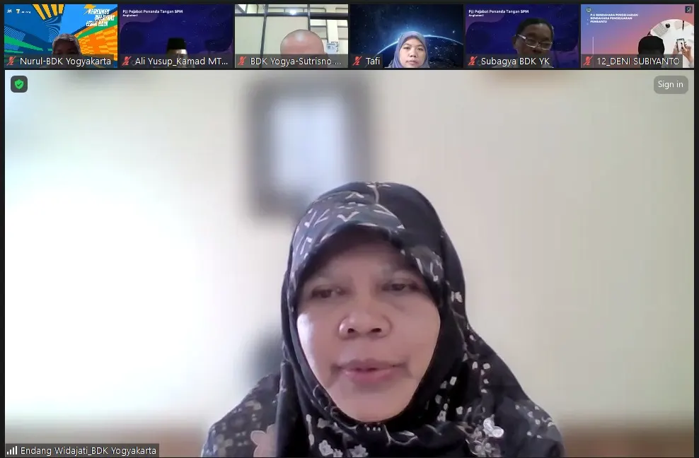Kepala BDK membuka kegiatan PJJ secara resmi