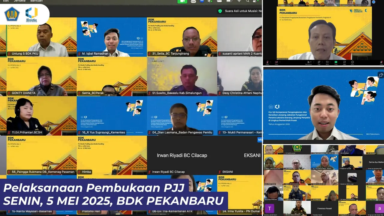 Pembukaan Pelatihan BDK Pekanbaru, 5 Mei 2025