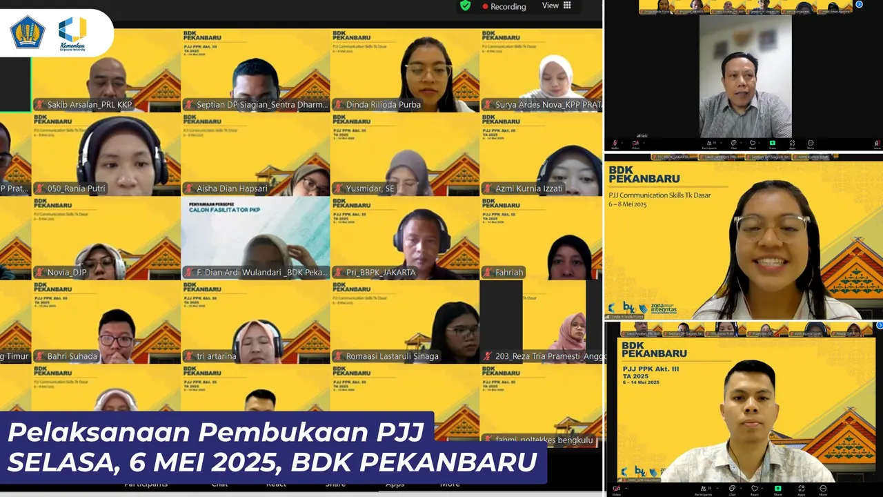 Pembukaan Pelatihan BDK Pekanbaru, 6 Mei 2025