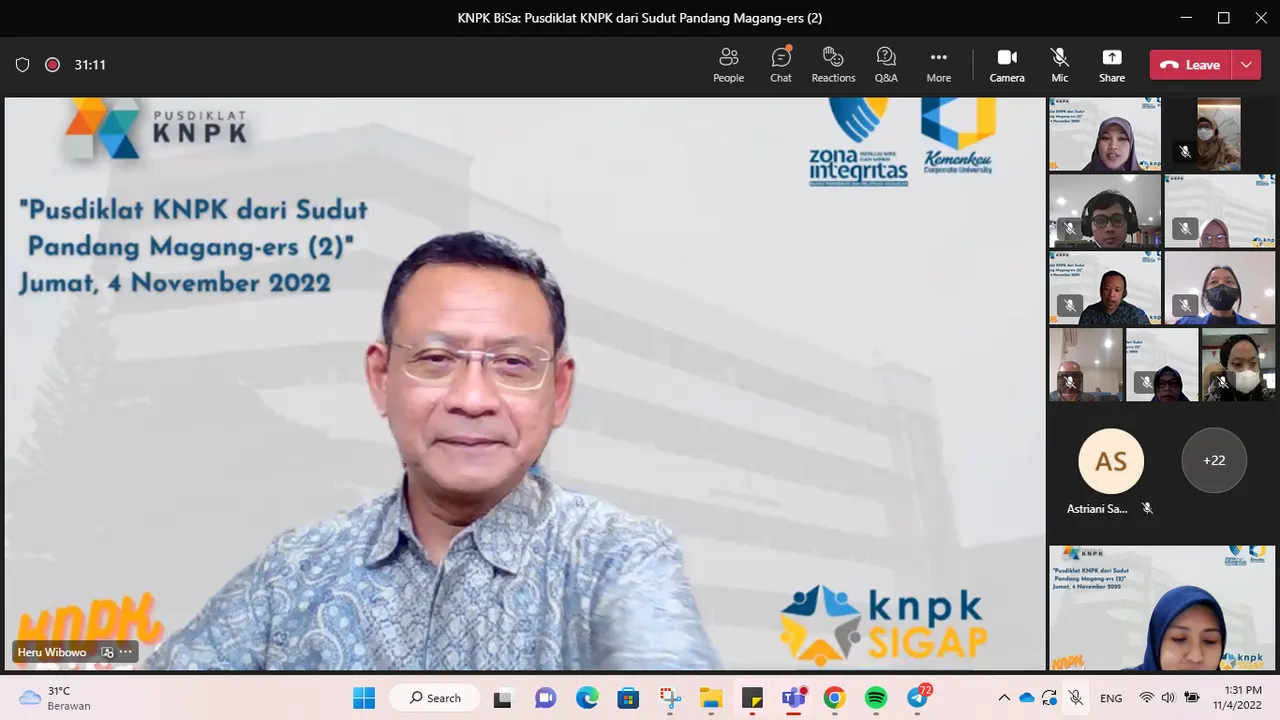 Pusdiklat KNPK Adakan KNPK BiSa: Pusdiklat KNPK dari Sudut Pandang Magang-ers Episode ke-2