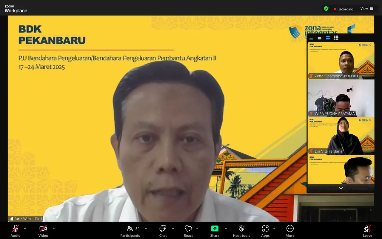 Pembukaan Pelatihan BDK Pekanbaru, 5 Mei 2025