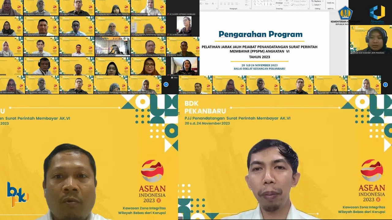 Pelatihan Jarak Jauh Pejabat Penandatangan Surat Perintah Membayar (PPSPM) Angkatan VI