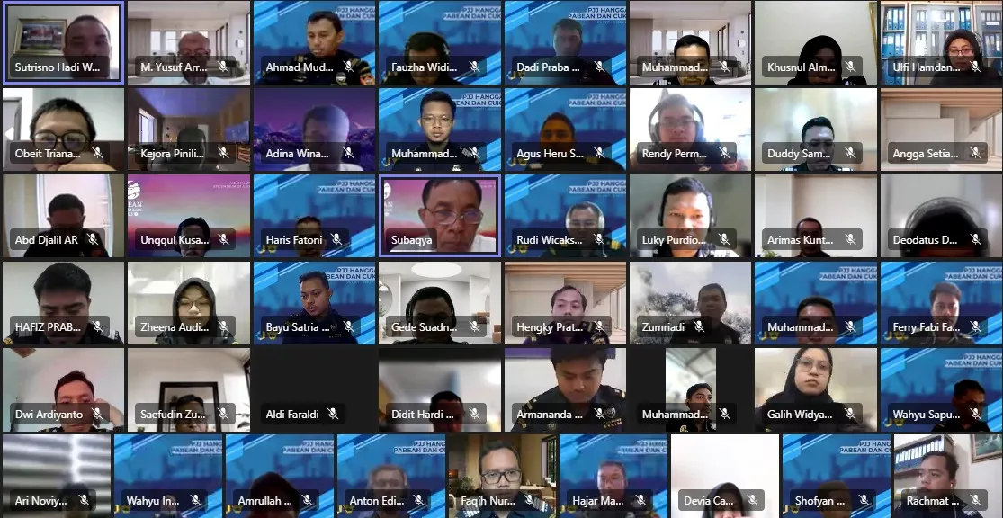 Peserta PJJ Hanggar Pabean dan Cukai  dan PJJ Transformasi TPB Seri I: Monitoring dan Evaluasi TPB PJJ