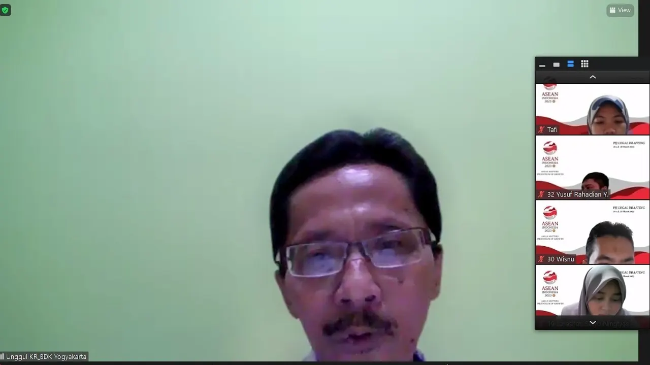 Kepala BDK Yogyakarya membuka kegiatan PJJ secara resmi