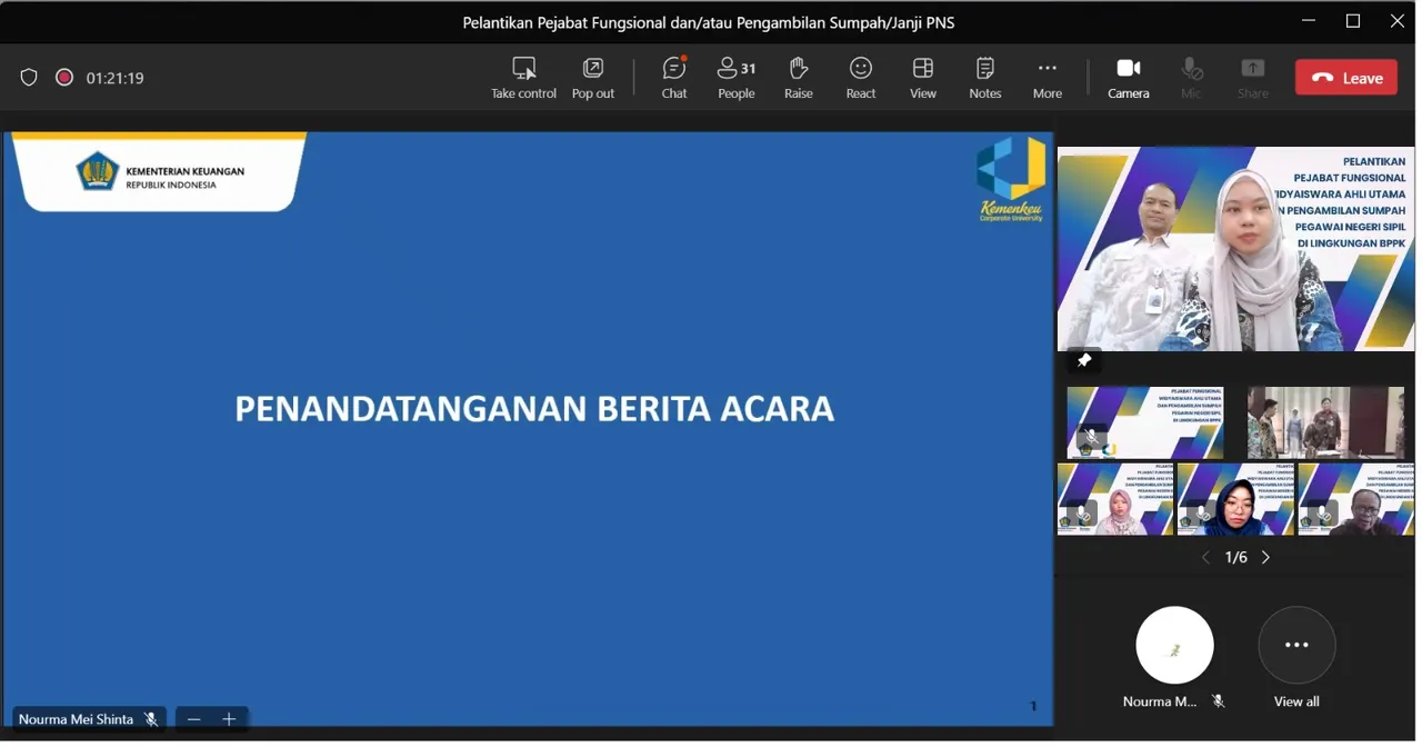 Pengambilan Sumpah Pegawai Negeri Sipil di BDK Makassar