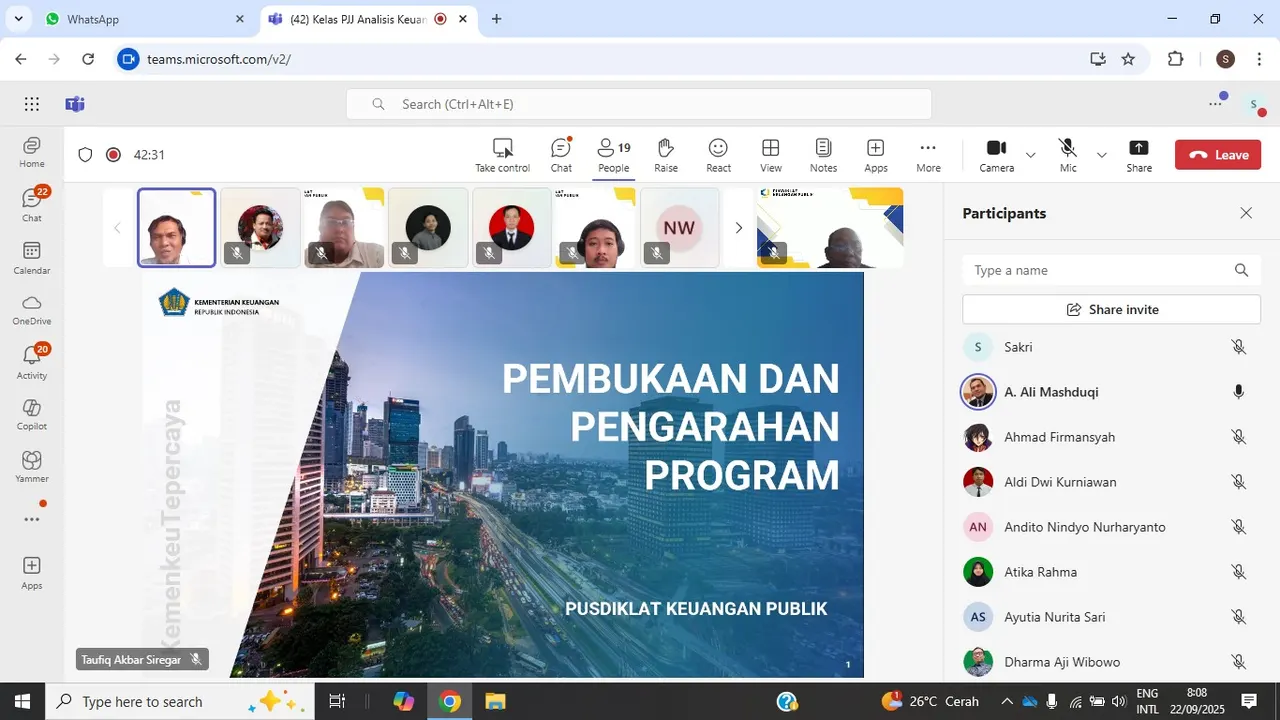 Pembukaan PJJ Analisis Keuangan Korporasi dalam rangka Pengelolaan Investasi Pemerintah