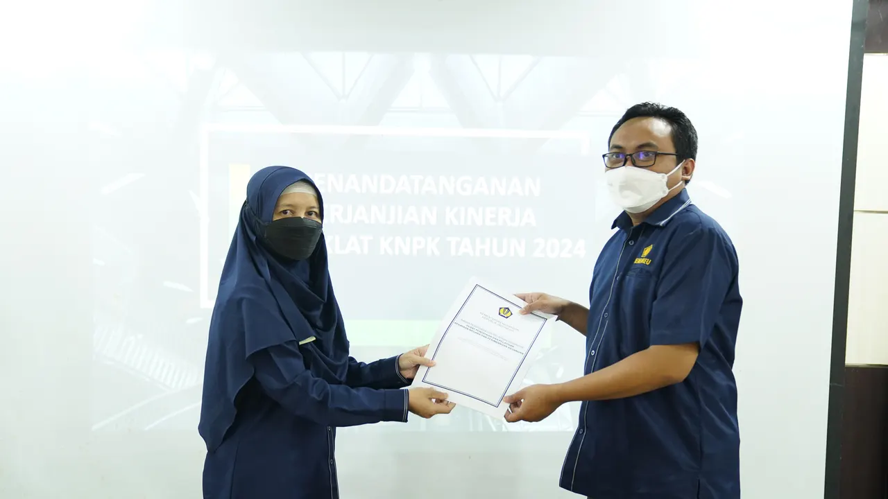 Pusdiklat KNPK melaksanakan Penandatanganan Perjanjian Kinerja Tahun 2024