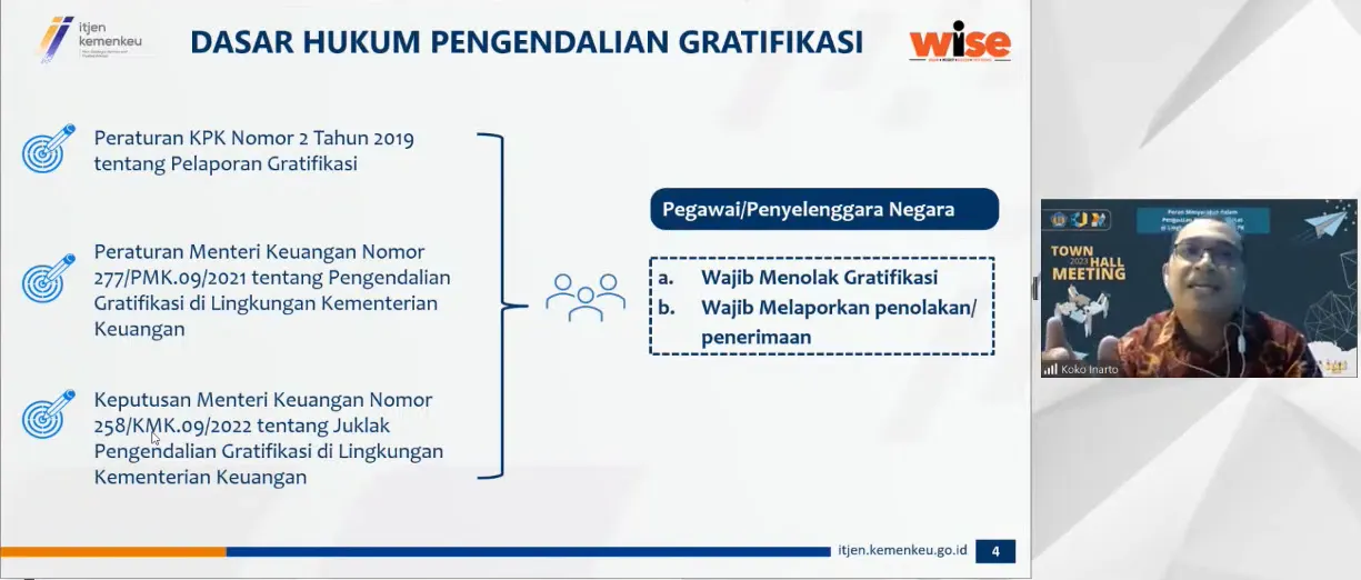 Pusdiklat KNPK menyelenggarakan Town Hall Meeting KNPK Tahun 2023 “Peran Masyarakat dalam Penguatan Budaya Integritas di Lingkungan Pusdiklat KNPK”