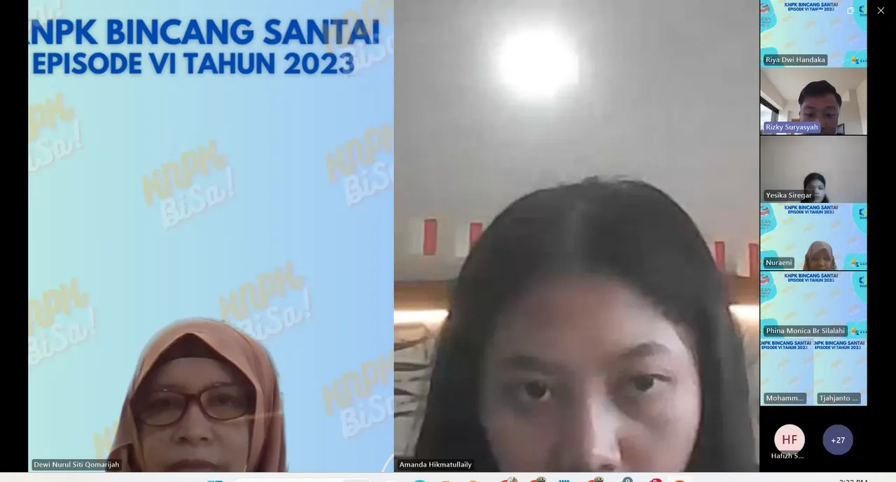 Pusdiklat KNPK menyelenggarakan KNPK Bincang Santai (KNPK BiSa) Episode 6 "KNPK dari sudut pandang Magangers"