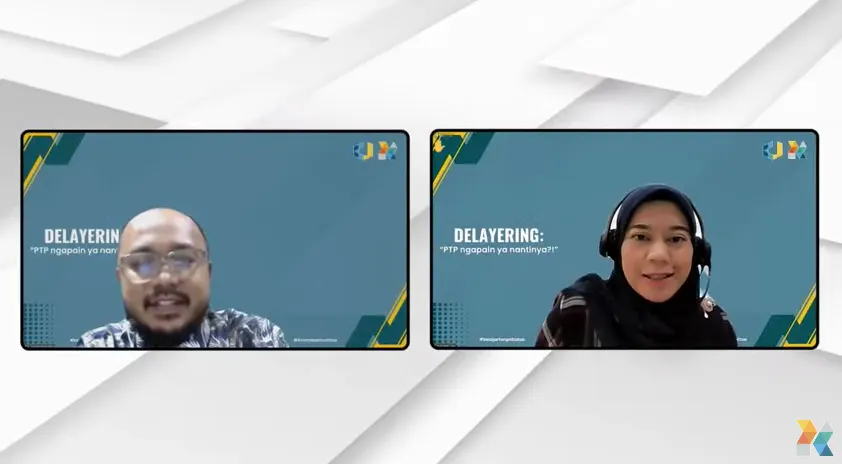 Pusdiklat KNPK menyelenggarakan Webinar dengan Judul "DELAYERING: PTP Ngapain ya Nantinya?!"