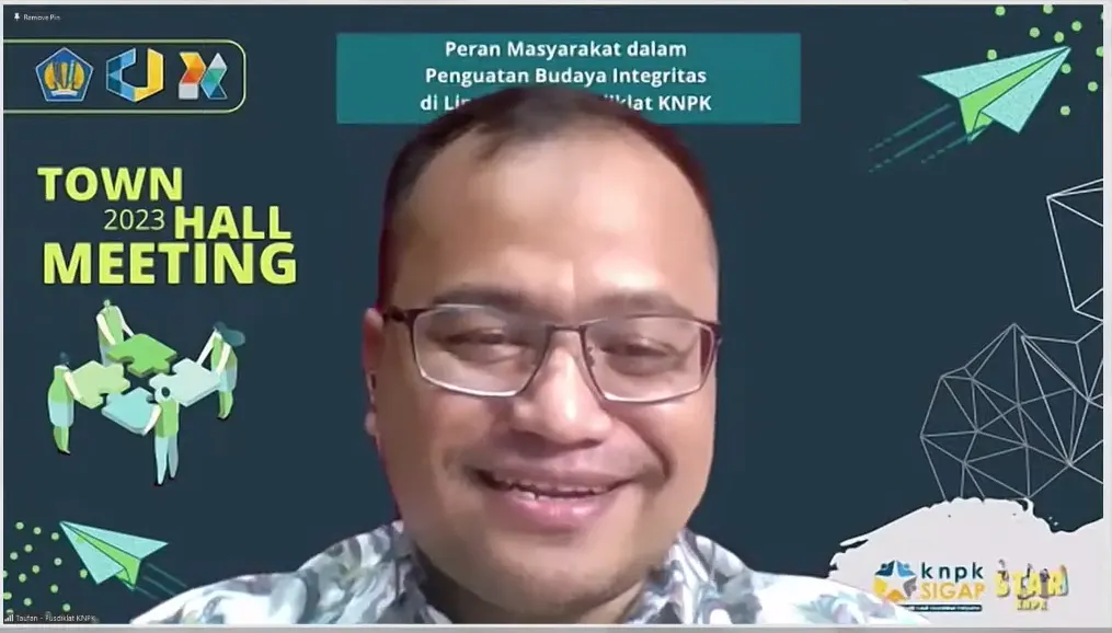 Pusdiklat KNPK menyelenggarakan Town Hall Meeting KNPK Tahun 2023 “Peran Masyarakat dalam Penguatan Budaya Integritas di Lingkungan Pusdiklat KNPK”