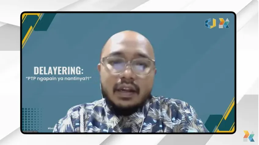 Pusdiklat KNPK menyelenggarakan Webinar dengan Judul "DELAYERING: PTP Ngapain ya Nantinya?!"