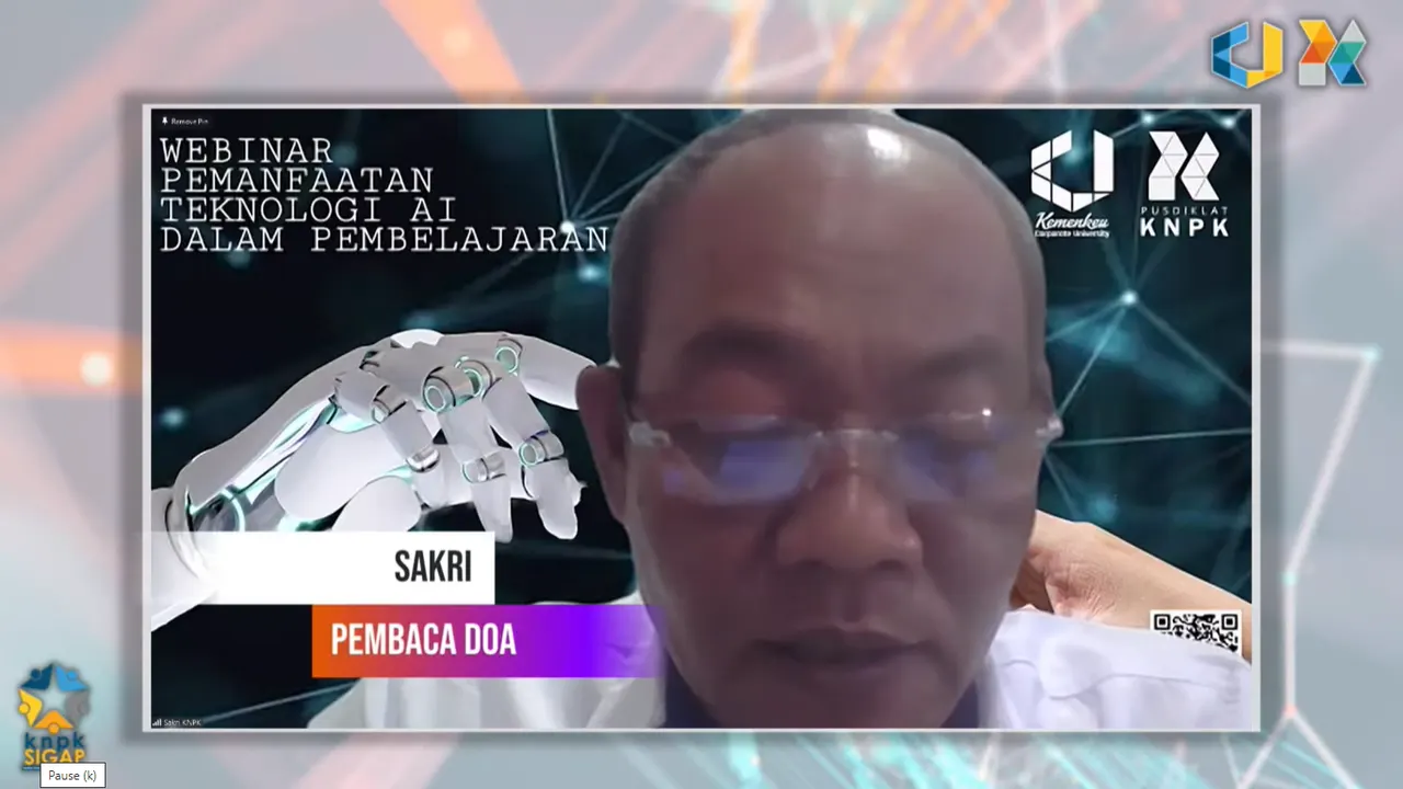 Pusdiklat KNPK menyelenggarakan Webinar Teknologi Pembelajaran Tahun 2023