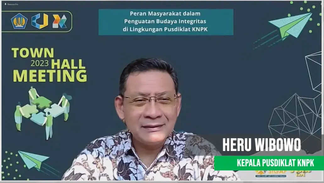 Pusdiklat KNPK menyelenggarakan Town Hall Meeting KNPK Tahun 2023 “Peran Masyarakat dalam Penguatan Budaya Integritas di Lingkungan Pusdiklat KNPK”