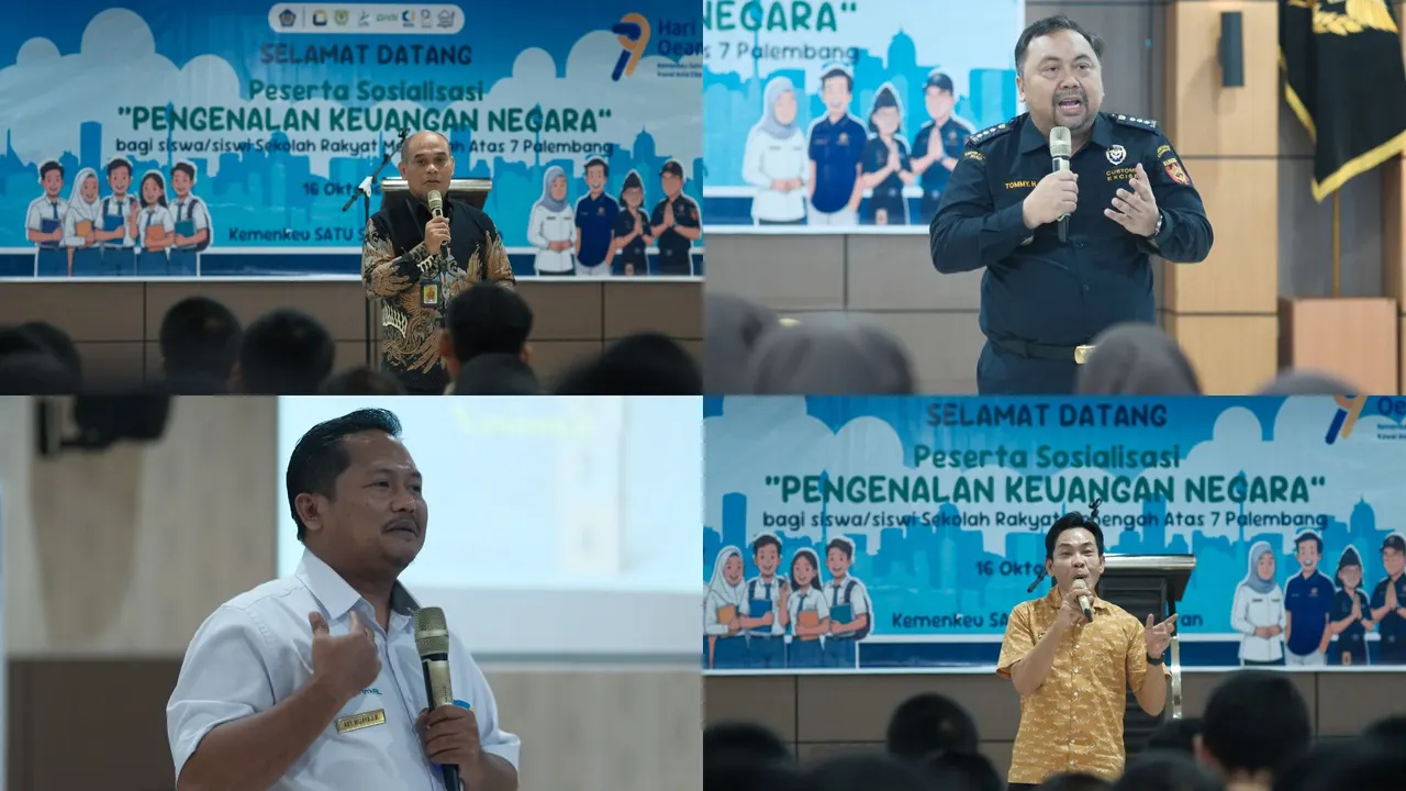 Para pemateri di Sosialisasi Pengenalan Keuangan Negara