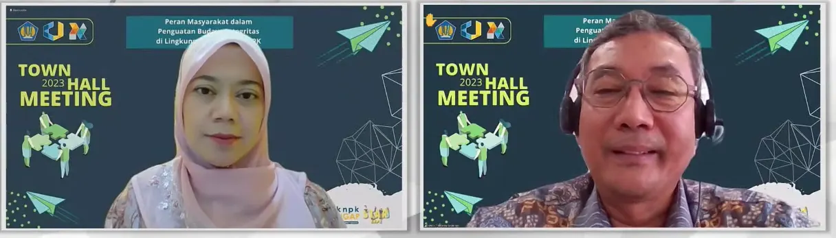 Pusdiklat KNPK menyelenggarakan Town Hall Meeting KNPK Tahun 2023 “Peran Masyarakat dalam Penguatan Budaya Integritas di Lingkungan Pusdiklat KNPK”