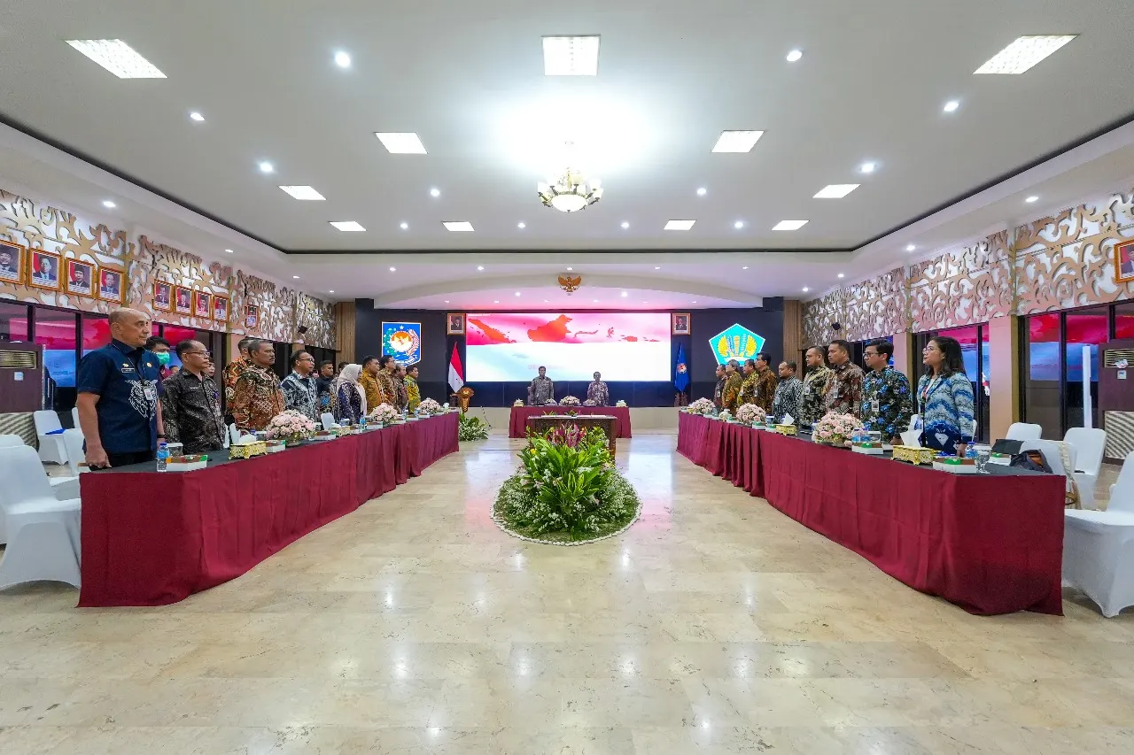 Suasana agenda penandatanganan perjanjian kerja sama IPDN dan BPPK