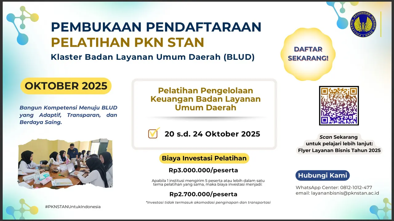 PKN STAN Buka Beragam Pelatihan Keuangan Negara Periode Oktober 2025