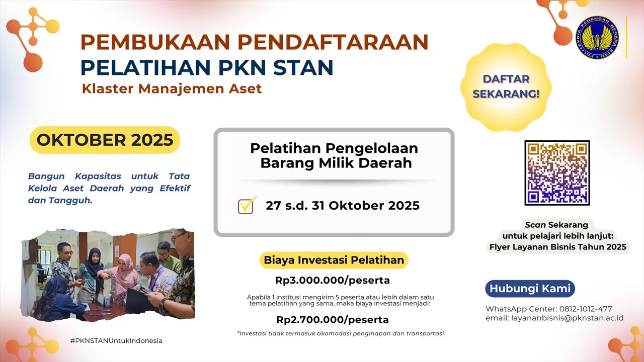 PKN STAN Buka Beragam Pelatihan Keuangan Negara Periode Oktober 2025