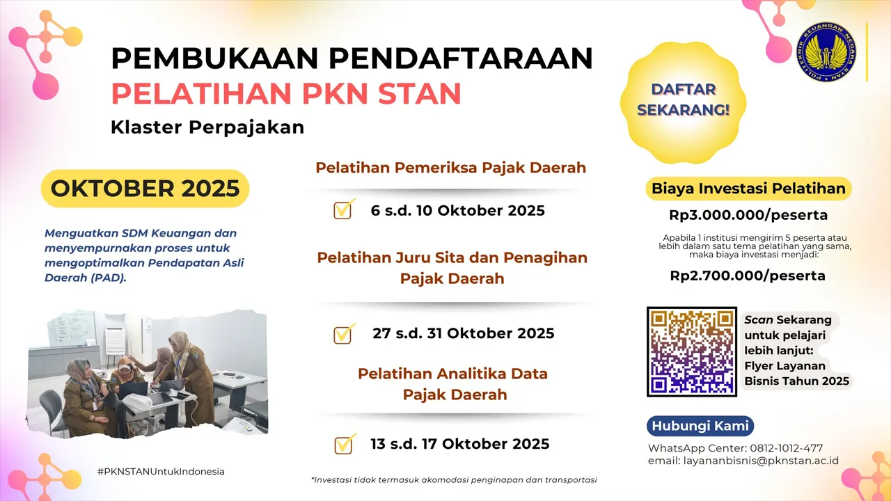 PKN STAN Buka Beragam Pelatihan Keuangan Negara Periode Oktober 2025