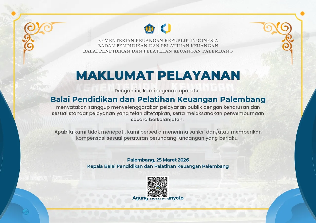 Maklumat Pelayanan BDK Palembang