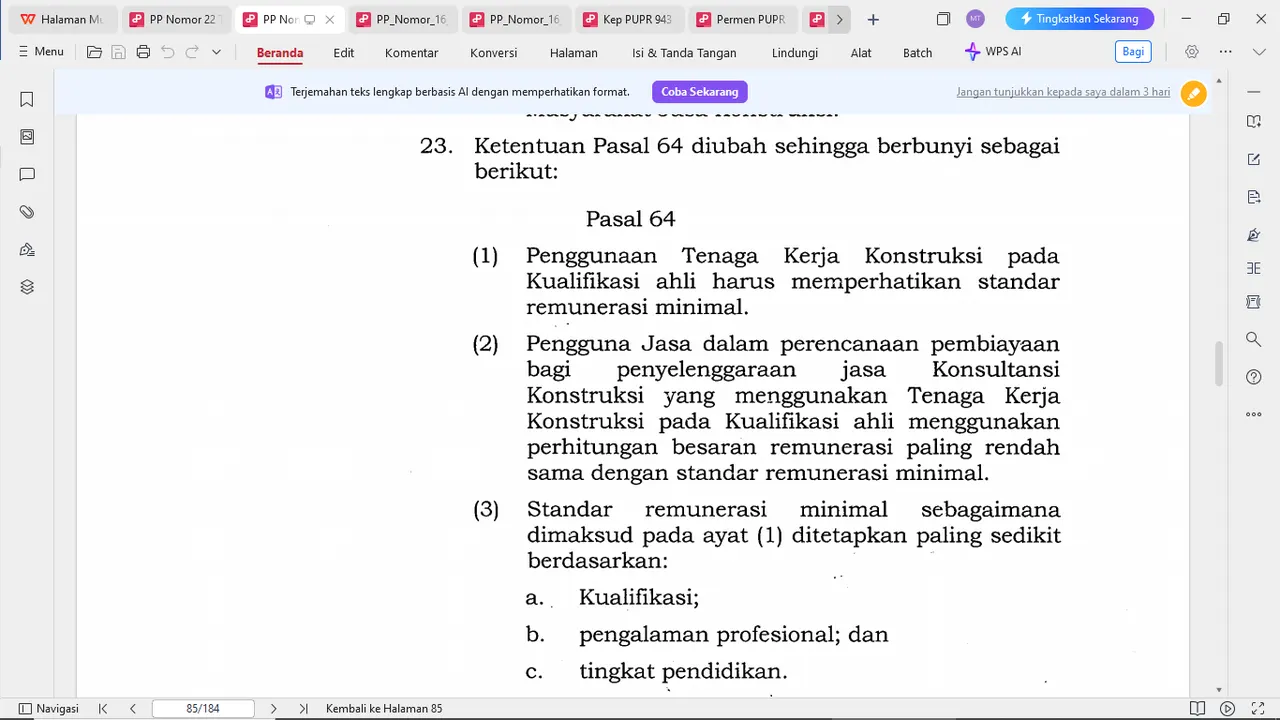 PP 14 tahun 2021) tentang pelaksanaan UU Jakon