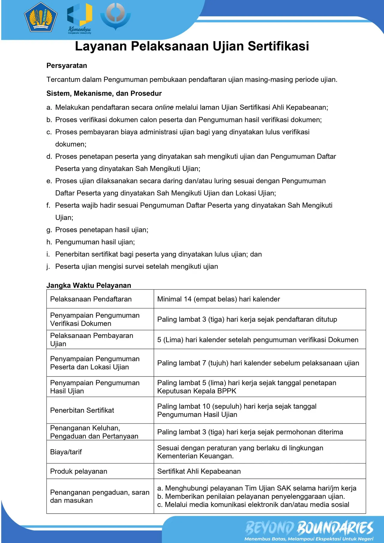 Layanan Ujian Sertifikasi