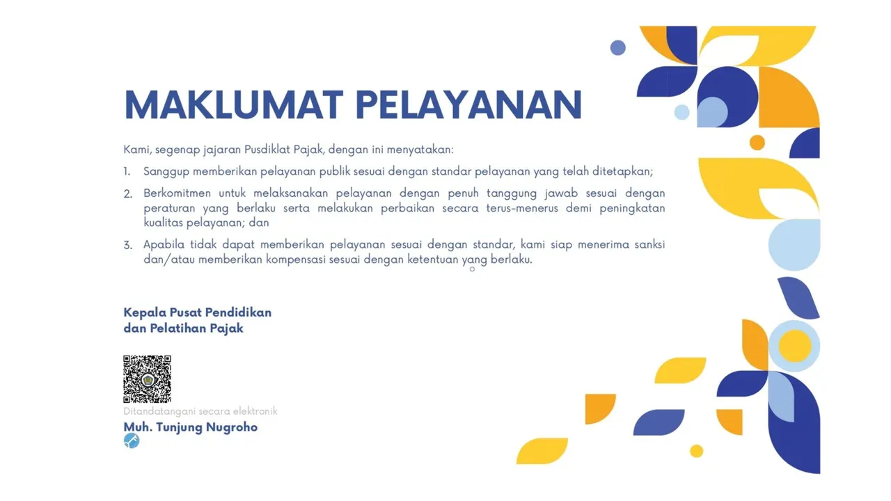 Maklumat Layanan Pusdiklat Pajak