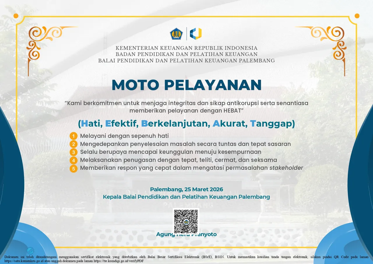 Motto Pelayanan BDK Palembang