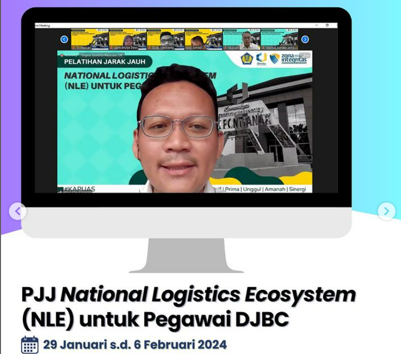 Pengumuman Kelulusan Pelatihan Jarak Jauh National Logistics Ecosystem (NLE) Bagi Pegawai DJBC Tahun Anggaran 2024 di BDK Pontianak
