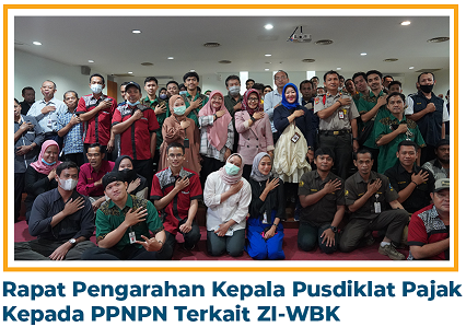 Sosialisasi mengenai WBK PUSPA 2023 kepada seluruh PPNPN di lingkungan Pusdiklat Pajak