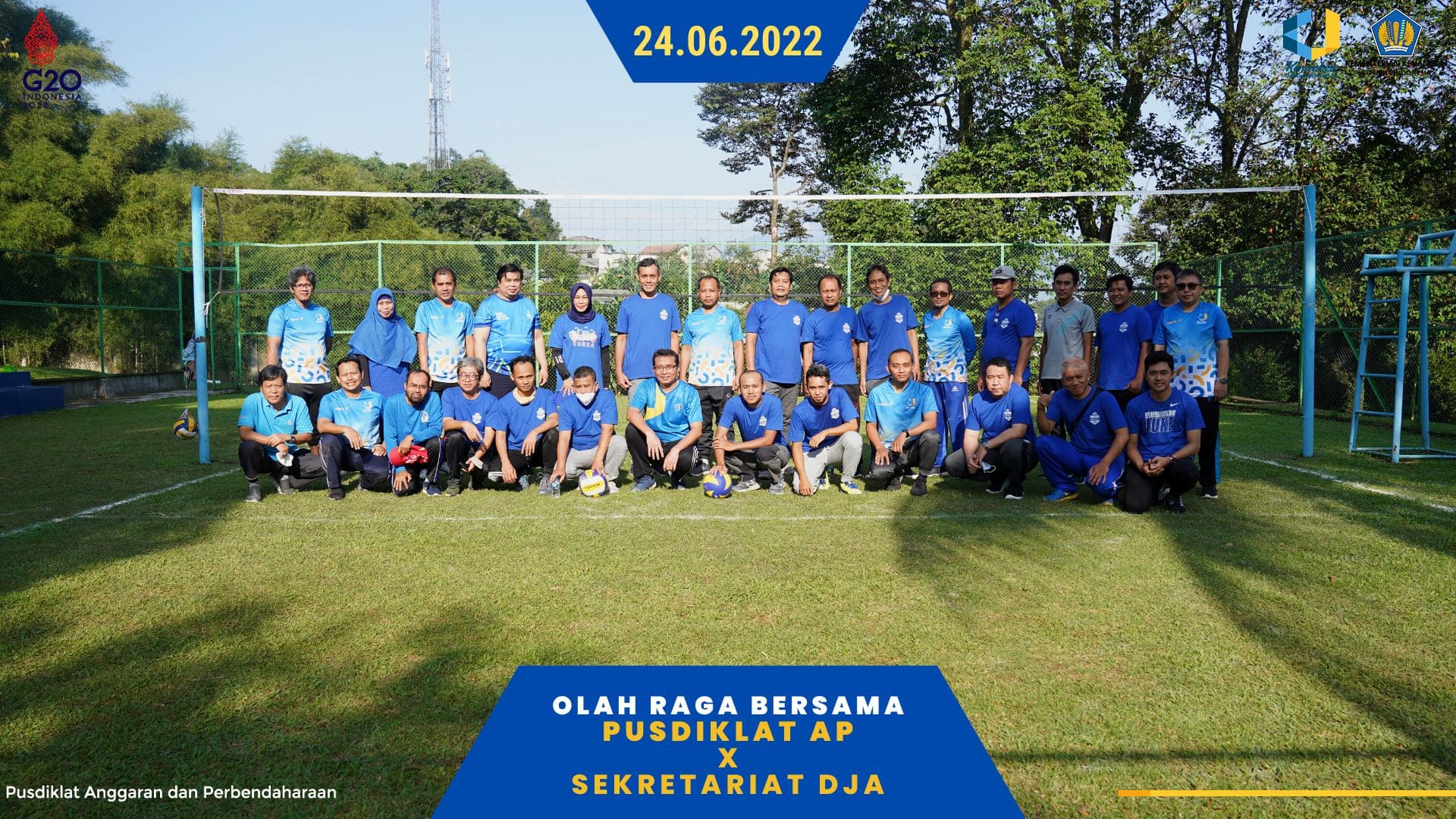 Olah raga bersama Pusdiklat AP & Sekretariat DJA