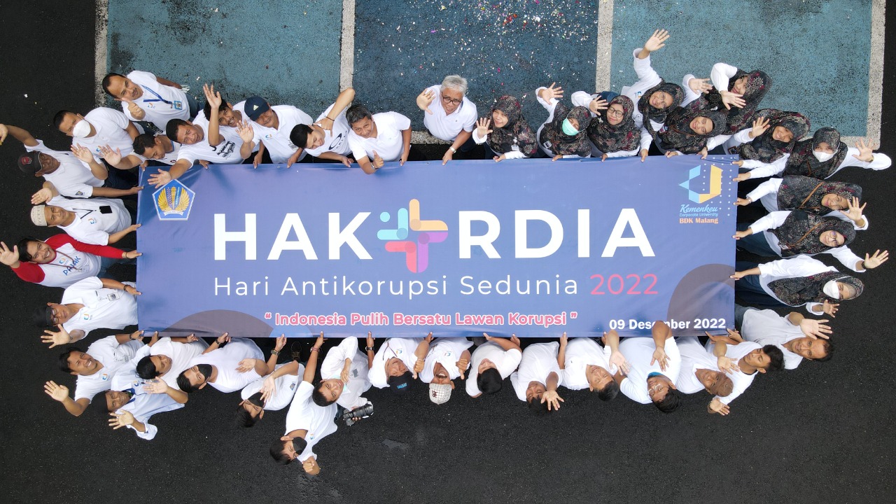Kick Off Hari Antikorupsi Sedunia (HAKORDIA) Tahun 2022 dan Sosialisasi Antikorupsi oleh Balai Diklat Keuangan Malang