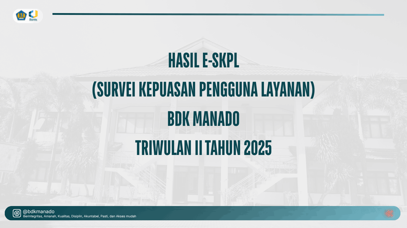 Survei Kepuasan Layanan Triwulan II BDK Manado Raih Predikat Sangat Baik