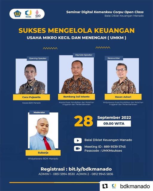 Seminar Digital Kemenkeu Corpu Open Class - Sukses Mengelola Keuangan Usaha Mikro, Kecil, dan Menengah (UMKM)
