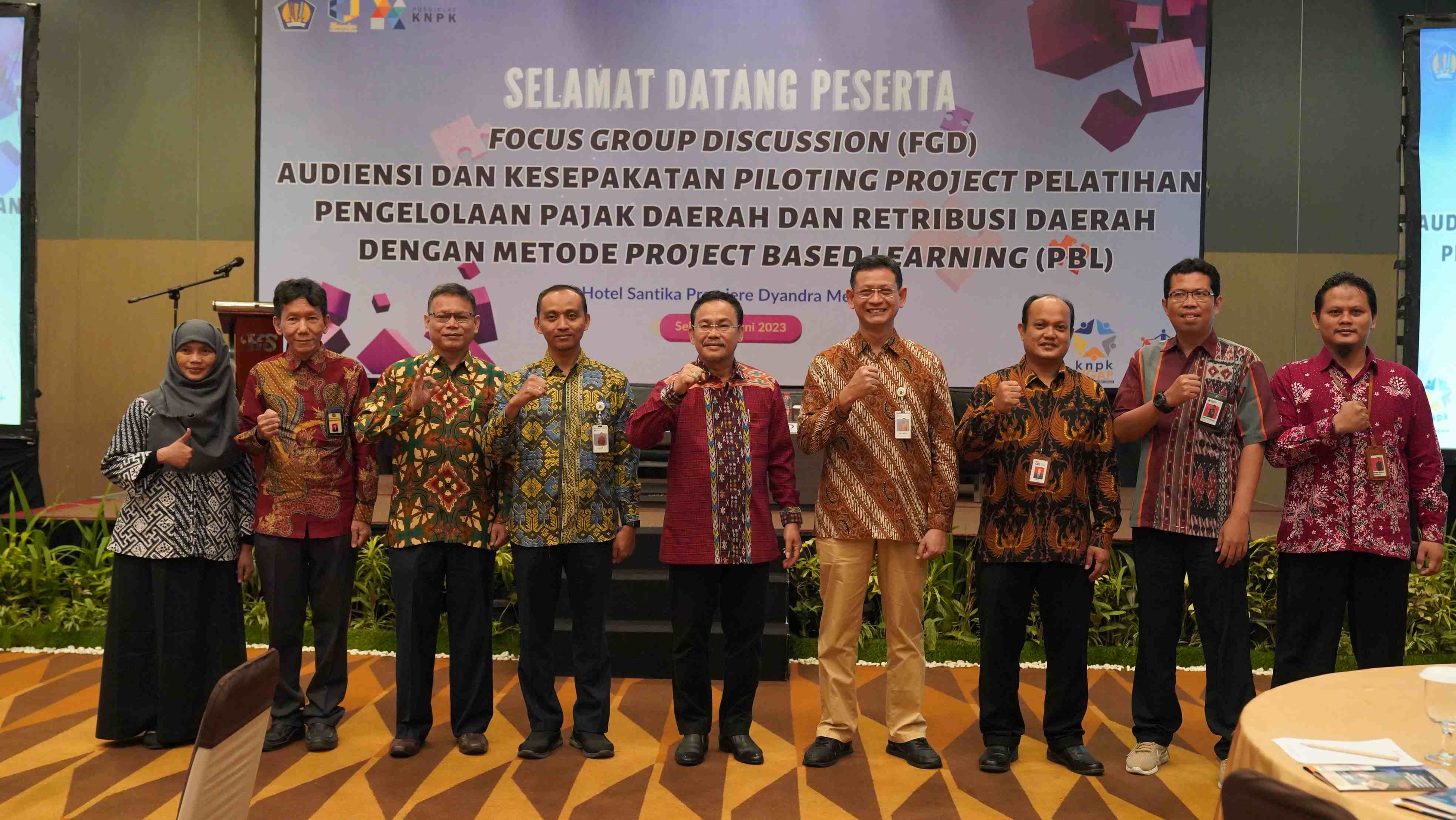 Pusdiklat KNPK Menyelenggarakan FGD Audiensi dan Kesepakatan Piloting Project Pelatihan Pengelolaan Pajak Daerah dan Retribusi dengan Metode PBL