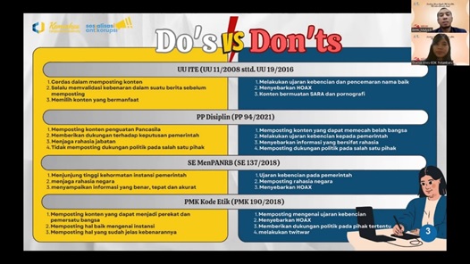 Sosialisasi Aturan Disiplin PNS dan Etika PNS dalam Bermedia Sosial