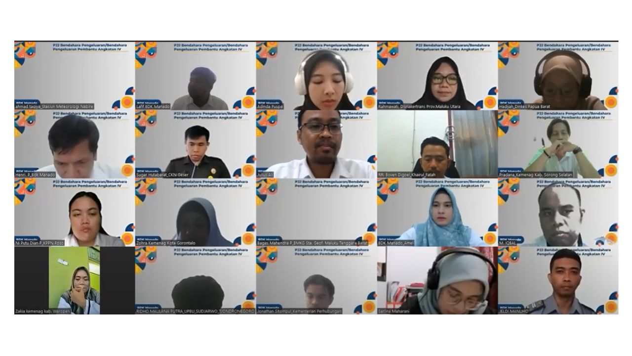 BDK Manado Gelar Pelatihan Jarak Jauh Bendahara Pengeluaran/Bendahara Pengeluaran Pembantu Angkatan IV