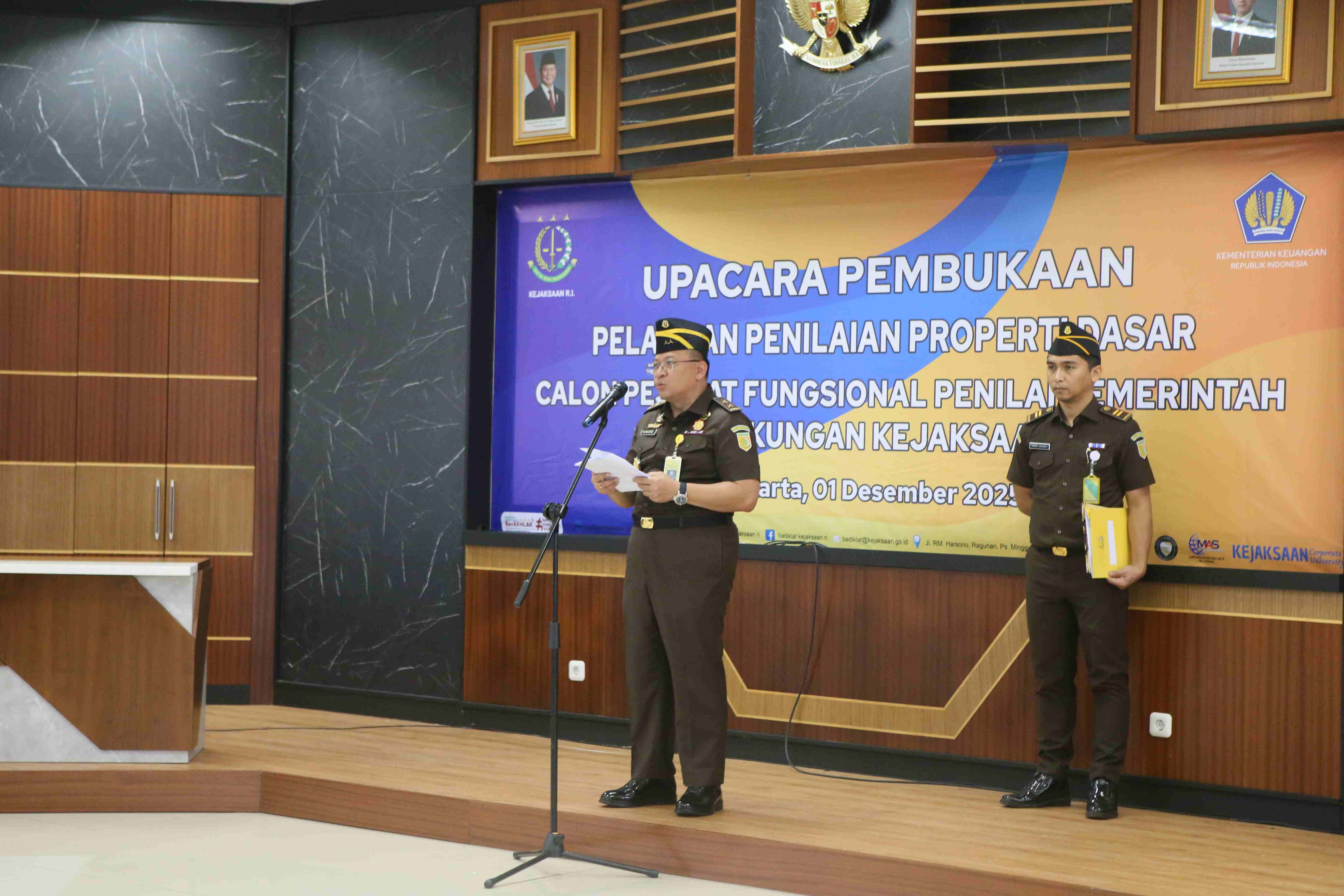 Pembukaan Pelatihan Penilaian Properti Dasar Pada Kejaksaan RI