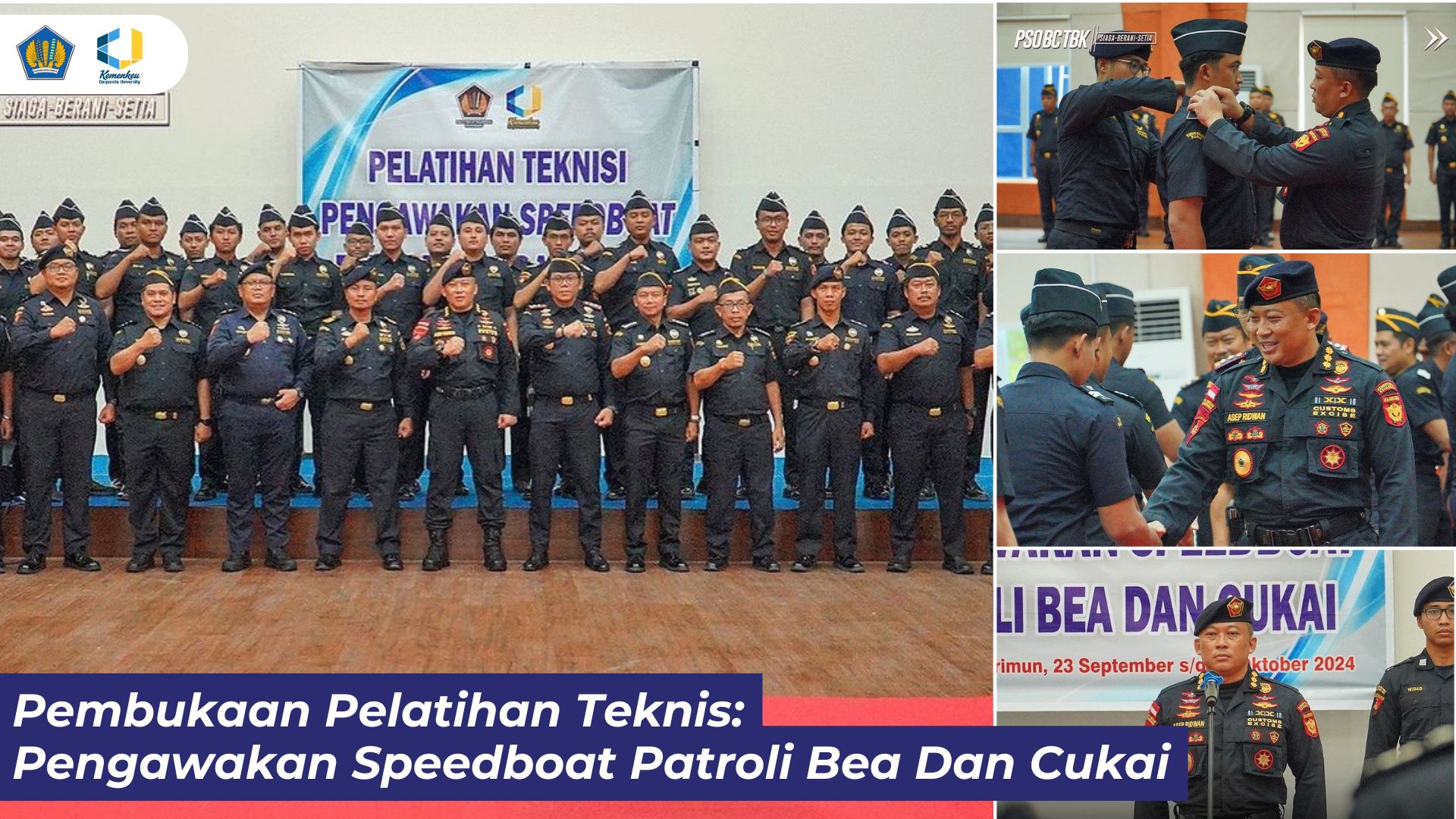 Pelatihan Teknis Pengawakan Speedboat Patroli Bea Dan Cukai